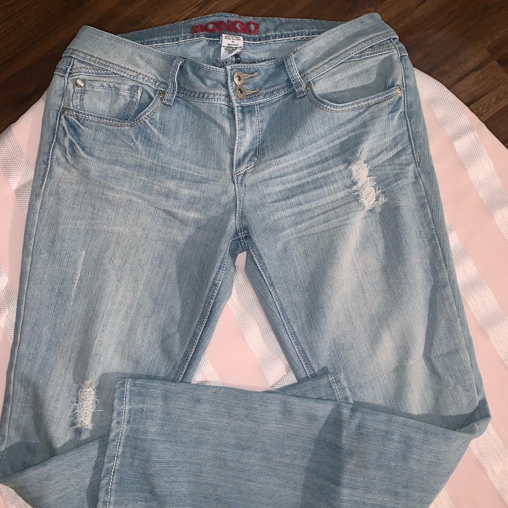 Size 11/12 low rise distressed jeans by Bongo